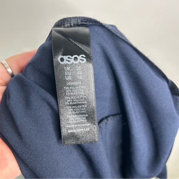 Asos Navy side zip trouser 16 - Picture 9 of 9